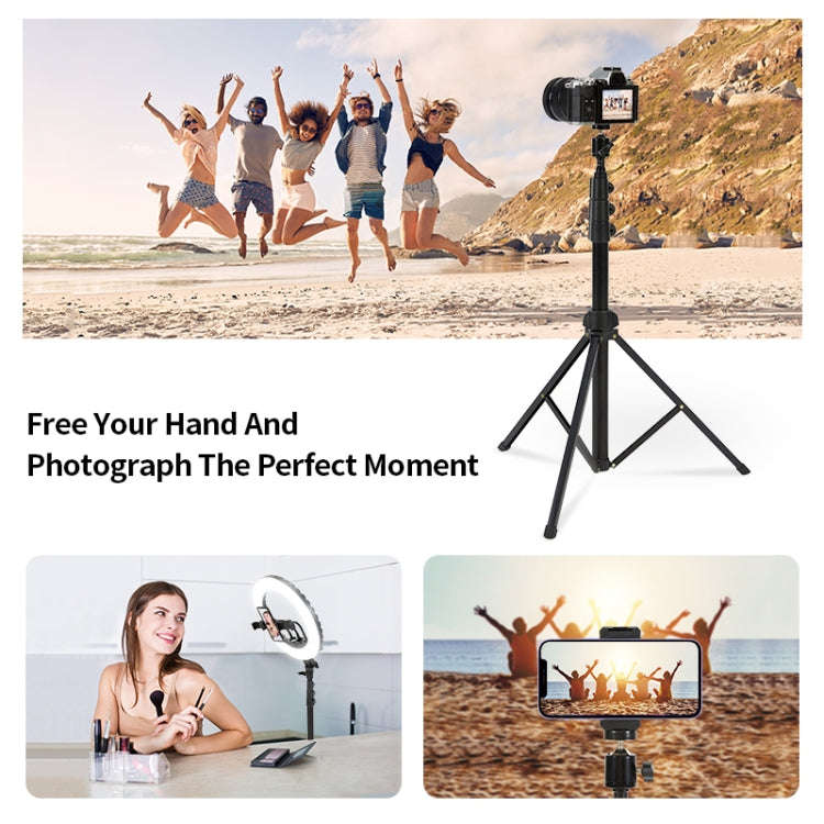 JMARY MT38 Travel Tripod Phone Holder 1.68m Telescopic Vlogging Camera Mount Tripod Stand