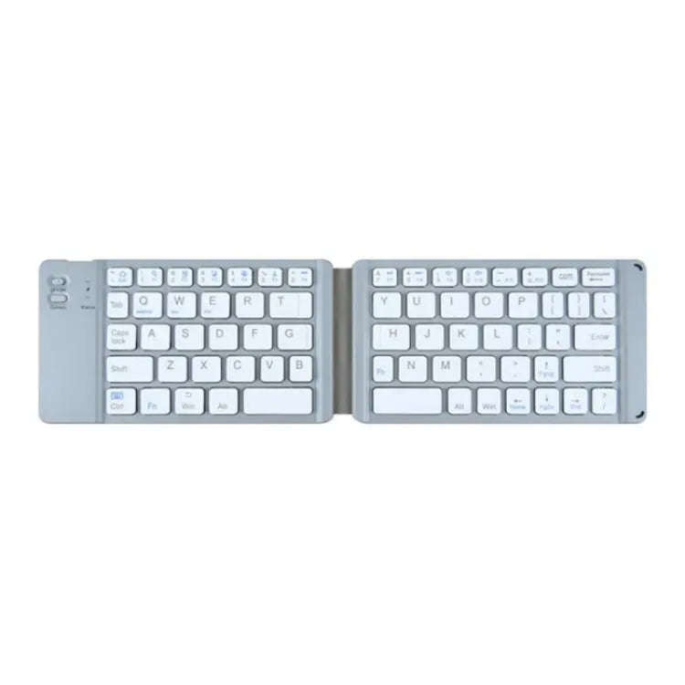 BT18 Bluetooth Keyboard Magnetic Folding Wireless Keyboard For Cell Phones Tablets Computers(Grey)