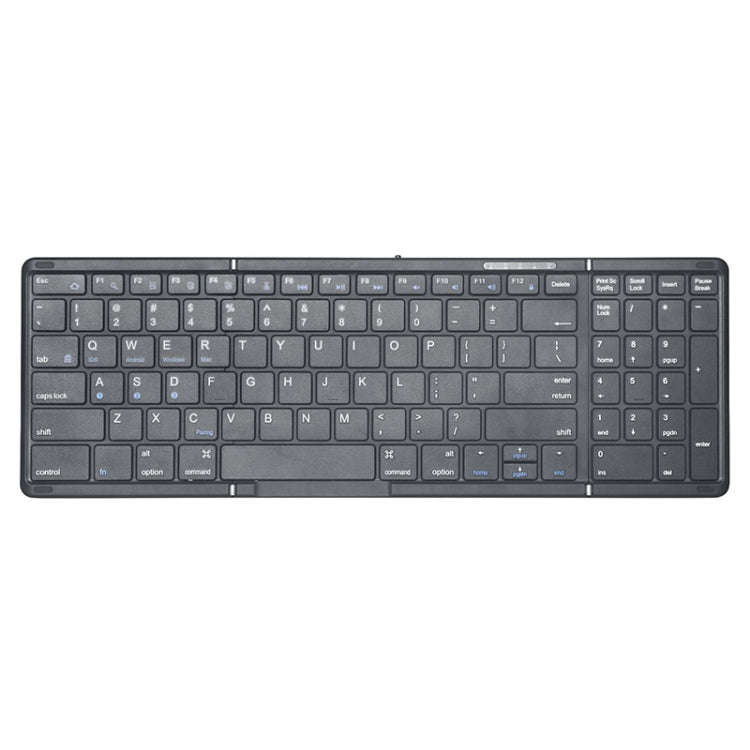 B099 Tablets Laptops 3-Mode Wireless Bluetooth Keyboard Rechargeable Folding Silent Keyboard