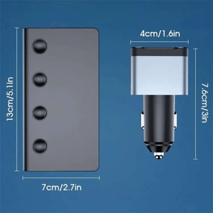 TR-54 9 In 1 Multi Ports PD+QC3.0 USB Car Charger Device 3 Socket Cigarette Lighter Splitter