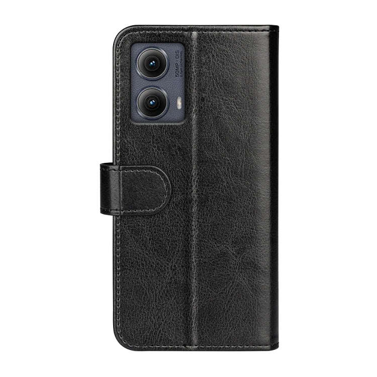 For Motorola Edge 5G 2024 R64 Texture Horizontal Flip Leather Phone Case(Black)