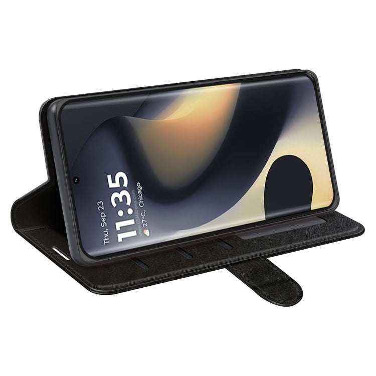 For Motorola Edge 5G 2024 R64 Texture Horizontal Flip Leather Phone Case(Black)