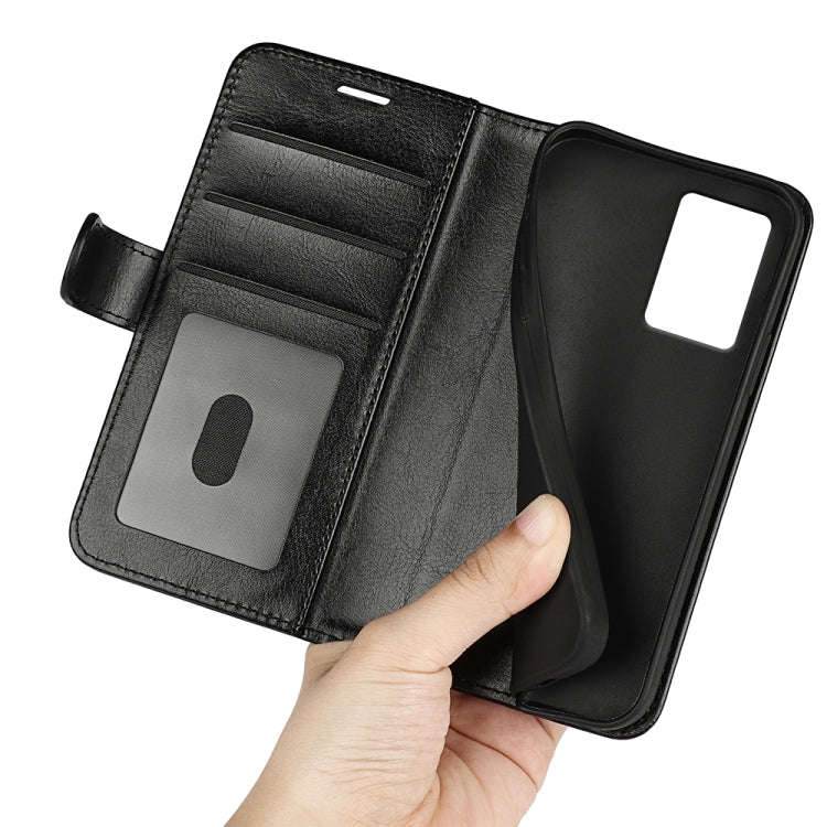 For Motorola Edge 5G 2024 R64 Texture Horizontal Flip Leather Phone Case(Black)