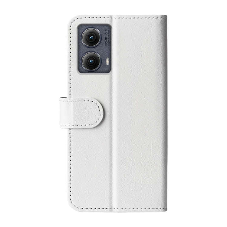 For Motorola Edge 5G 2024 R64 Texture Horizontal Flip Leather Phone Case(White)