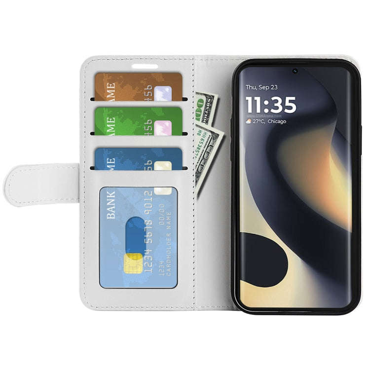 For Motorola Edge 5G 2024 R64 Texture Horizontal Flip Leather Phone Case(White)