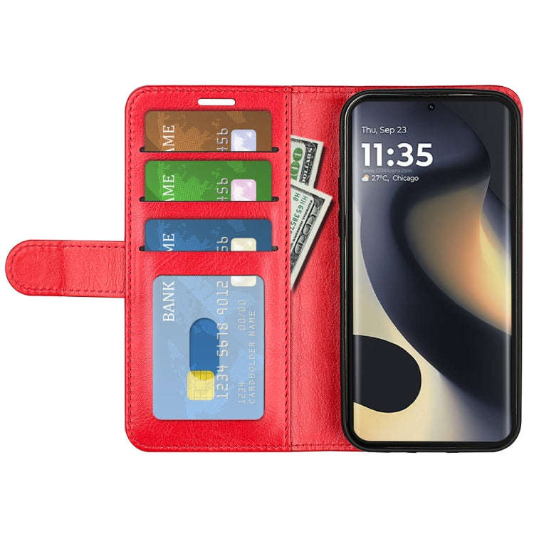 For Motorola Edge 5G 2024 R64 Texture Horizontal Flip Leather Phone Case(Red)