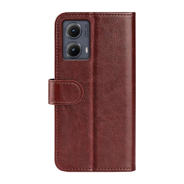 For Motorola Edge 5G 2024 R64 Texture Horizontal Flip Leather Phone Case(Brown)