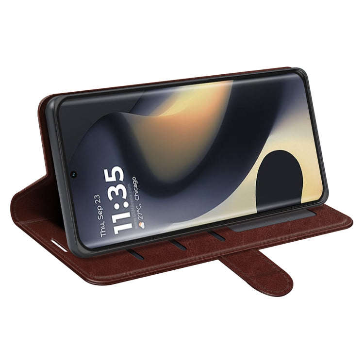 For Motorola Edge 5G 2024 R64 Texture Horizontal Flip Leather Phone Case(Brown)