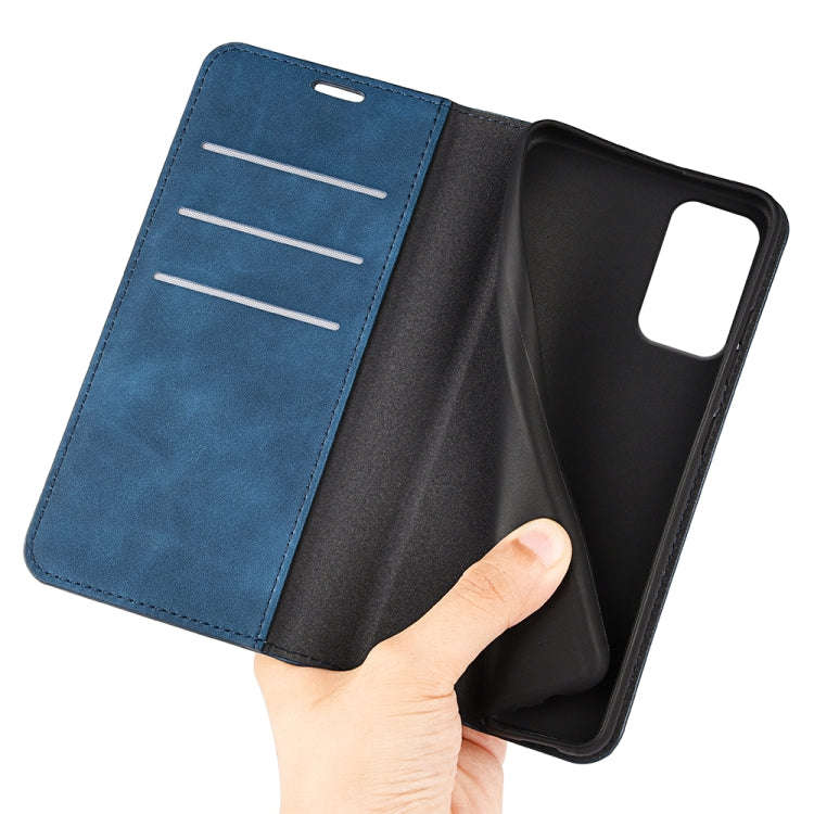 For Motorola Moto G24 Power Retro-skin Magnetic Suction Leather Phone Case(Dark Blue)