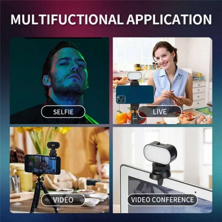 JMARY FM-16RGB Mini Portable Rechargeable RGB Video Conference Photography LED Fill Light