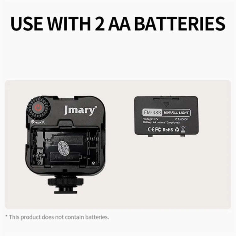 JMARY FM-48R Dimmable Photography LED Fill Light Portable Mini Camera Phone Fill Light