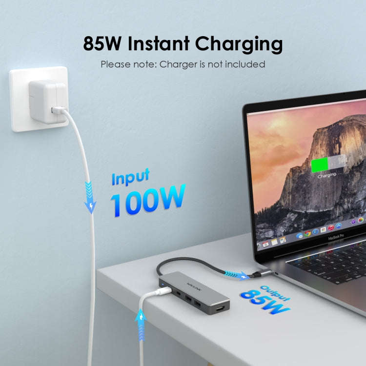 Wavlink UHP3415 85W Power Delivery USB-C/Type-C 10Gbps Hub 5 in 1 Multiport Connection Adapter