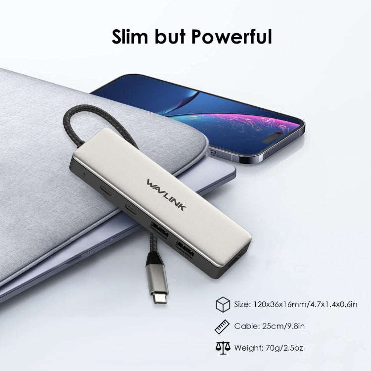 Wavlink UHP3415 85W Power Delivery USB-C/Type-C 10Gbps Hub 5 in 1 Multiport Connection Adapter
