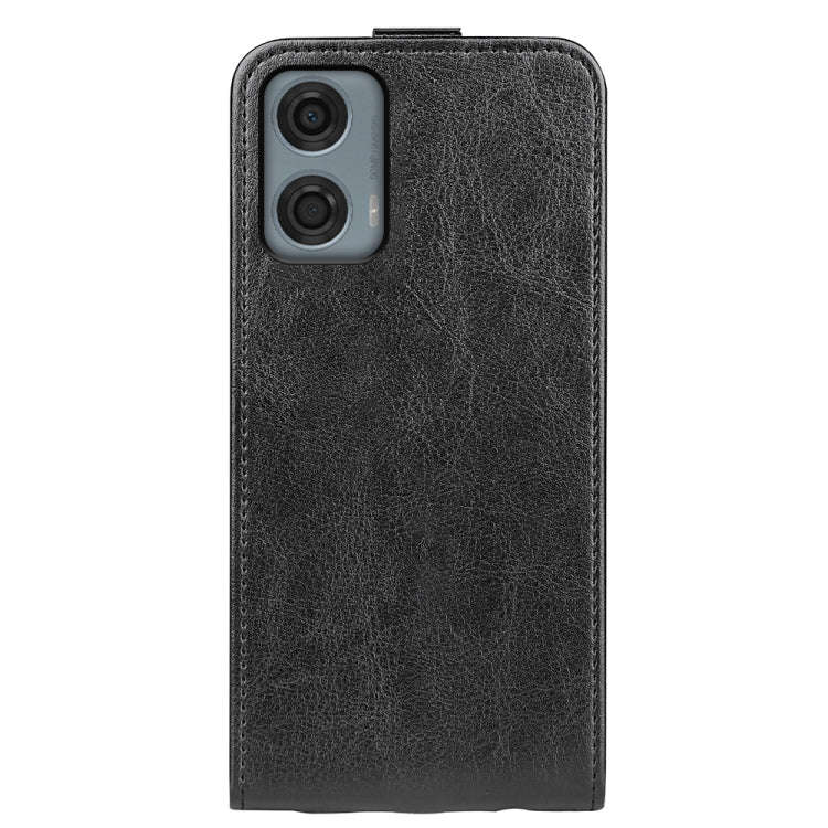 For Motorola Moto G24 Power R64 Texture Single Vertical Flip Leather Phone Case(Black)