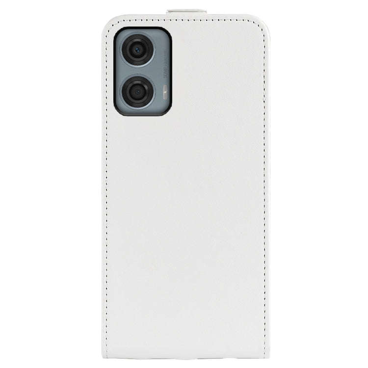 For Motorola Moto G24 Power R64 Texture Single Vertical Flip Leather Phone Case(White)