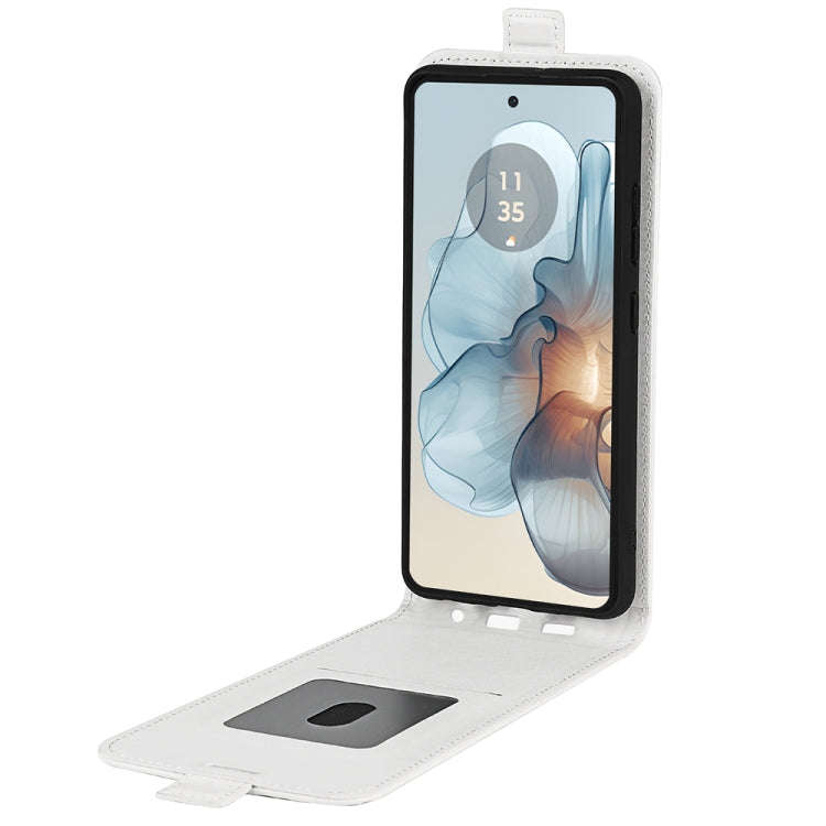 For Motorola Moto G24 Power R64 Texture Single Vertical Flip Leather Phone Case(White)