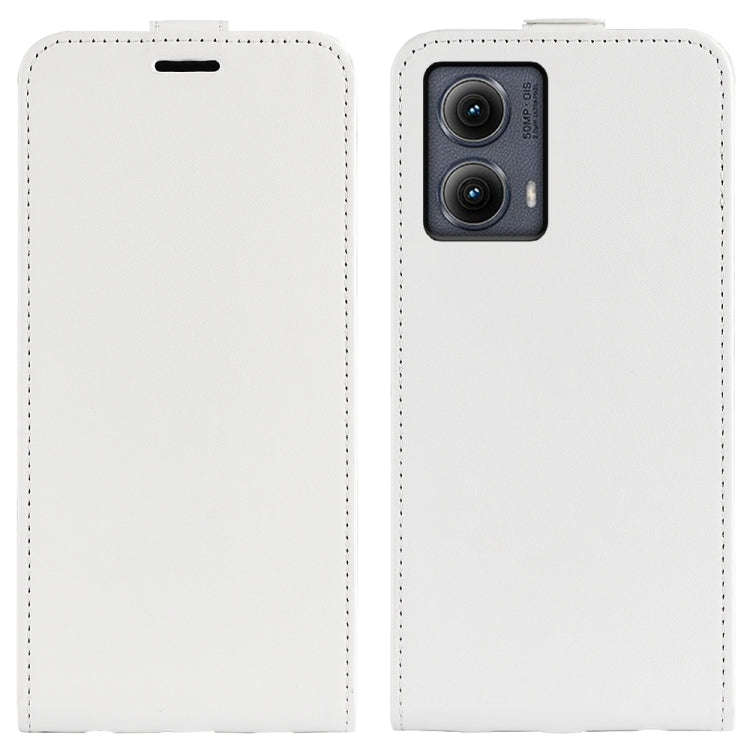 For Motorola Edge 5G 2024 R64 Texture Single Vertical Flip Leather Phone Case(White)