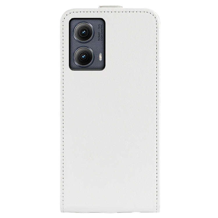 For Motorola Edge 5G 2024 R64 Texture Single Vertical Flip Leather Phone Case(White)