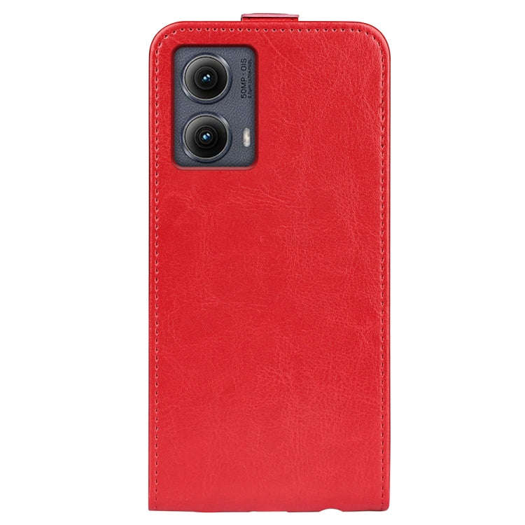 For Motorola Edge 5G 2024 R64 Texture Single Vertical Flip Leather Phone Case(Red)