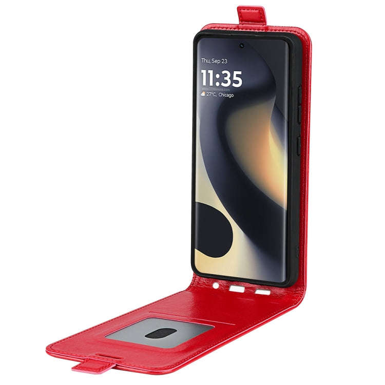 For Motorola Edge 5G 2024 R64 Texture Single Vertical Flip Leather Phone Case(Red)