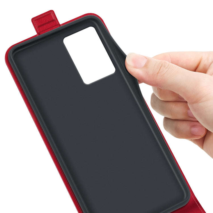 For Motorola Edge 5G 2024 R64 Texture Single Vertical Flip Leather Phone Case(Red)