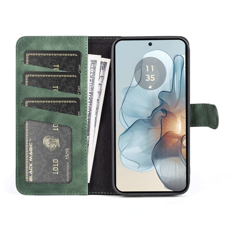 For Motolora Moto G24 Power Stitching Horizontal Flip Leather Phone Case(Green)