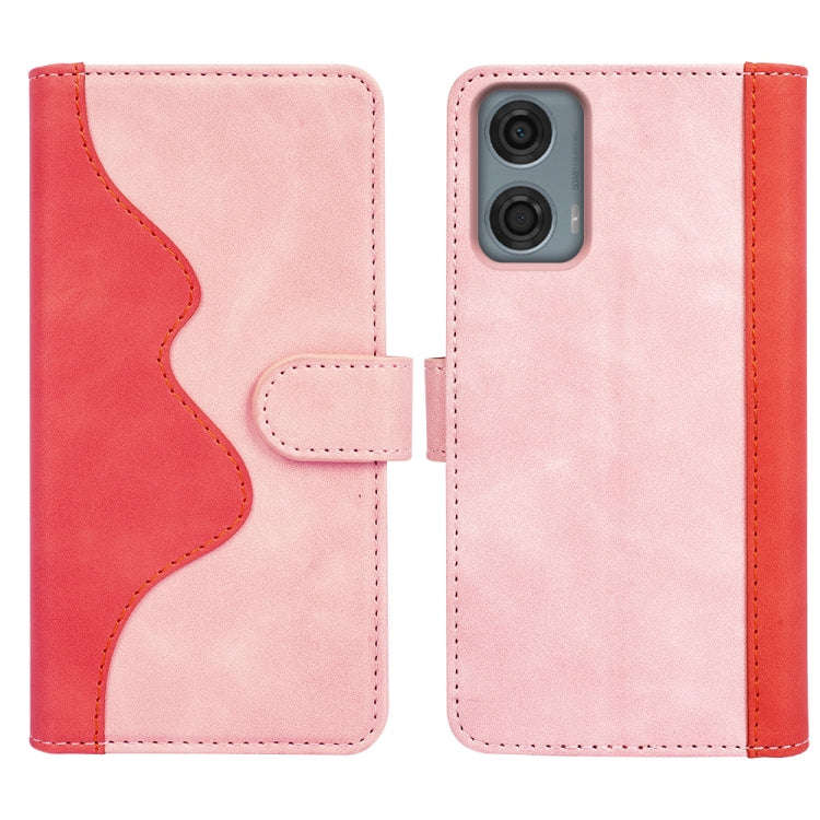 For Motolora Moto G24 Power Stitching Horizontal Flip Leather Phone Case(Red)