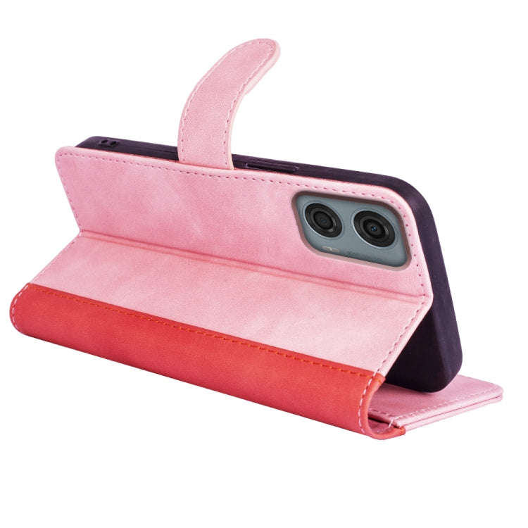 For Motolora Moto G24 Power Stitching Horizontal Flip Leather Phone Case(Red)
