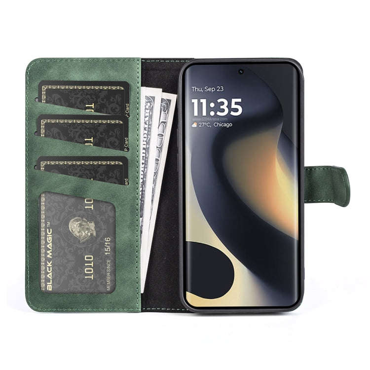 For Motolora Edge 5G 2024 Stitching Horizontal Flip Leather Phone Case(Green)