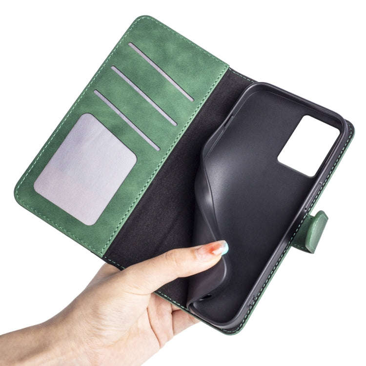 For Motolora Edge 5G 2024 Stitching Horizontal Flip Leather Phone Case(Green)