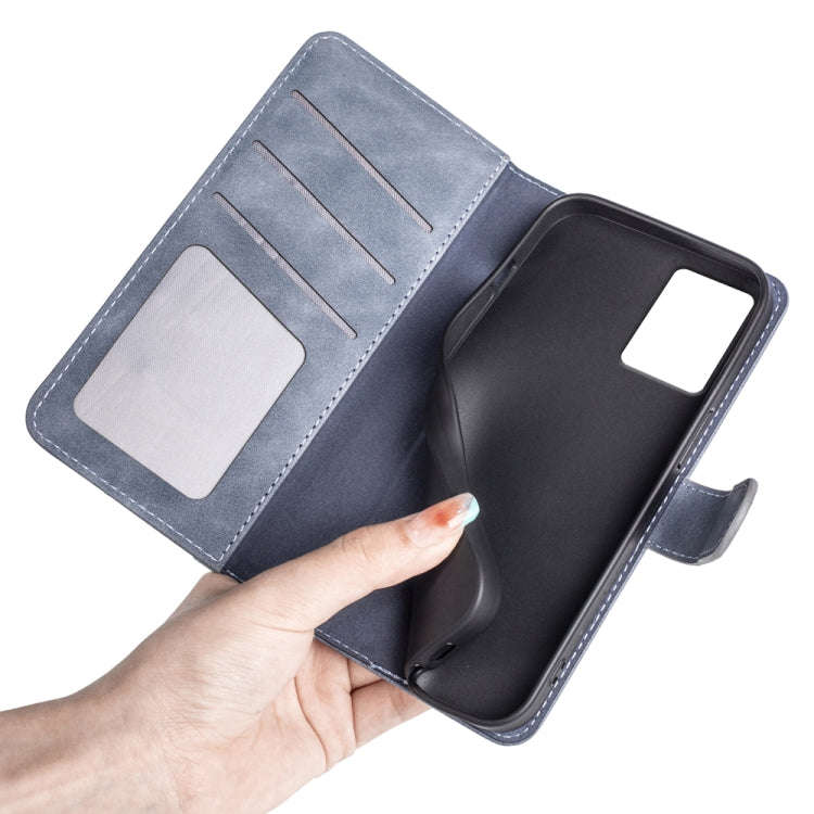 For Motolora Edge 5G 2024 Stitching Horizontal Flip Leather Phone Case(Blue)