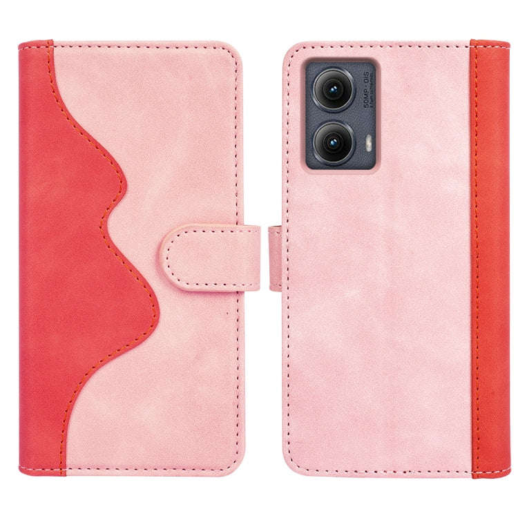 For Motolora Edge 5G 2024 Stitching Horizontal Flip Leather Phone Case(Red)