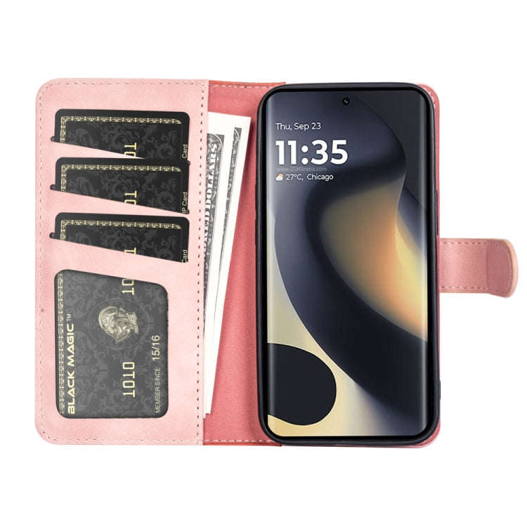 For Motolora Edge 5G 2024 Stitching Horizontal Flip Leather Phone Case(Red)