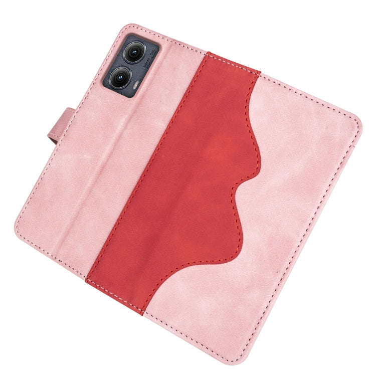 For Motolora Edge 5G 2024 Stitching Horizontal Flip Leather Phone Case(Red)