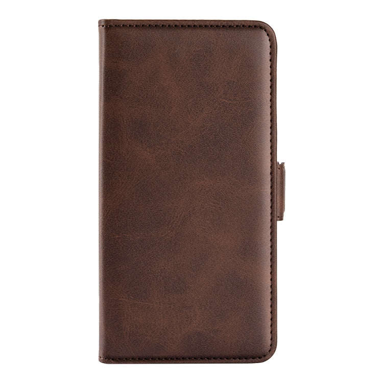 For Motorola Edge 5G 2024 Dual-side Magnetic Buckle Horizontal Flip Leather Phone Case(Brown)