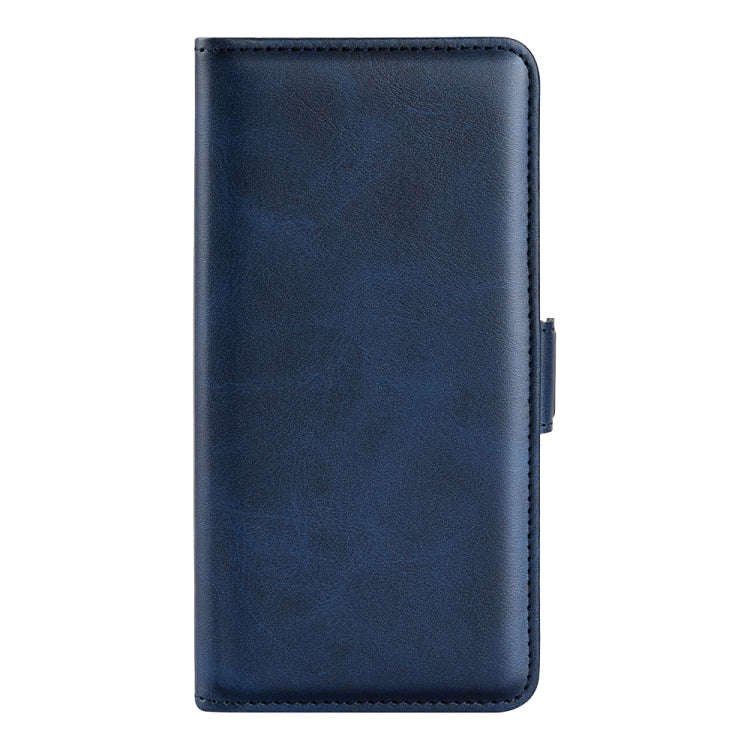 For Motorola Edge 5G 2024 Dual-side Magnetic Buckle Horizontal Flip Leather Phone Case(Dark Blue)