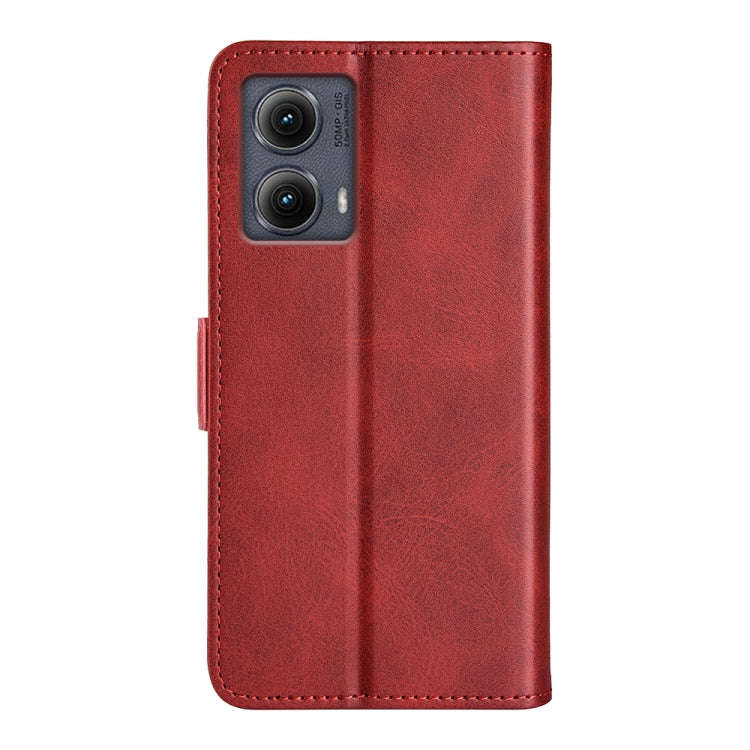 For Motorola Edge 5G 2024 Dual-side Magnetic Buckle Horizontal Flip Leather Phone Case(Red)