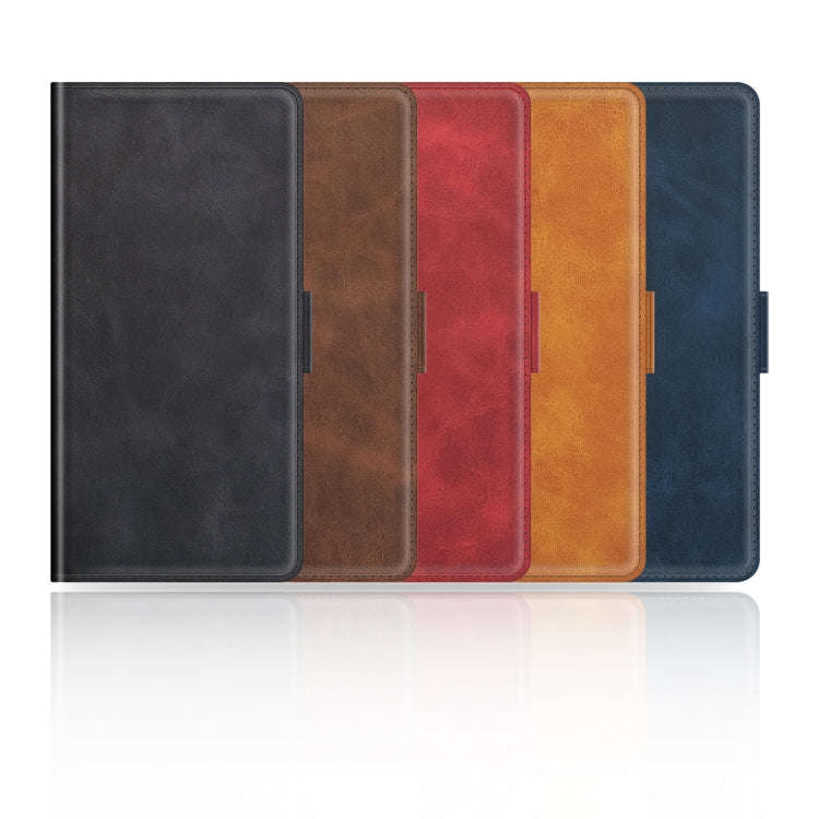 For Motorola Edge 5G 2024 Dual-side Magnetic Buckle Horizontal Flip Leather Phone Case(Brown)