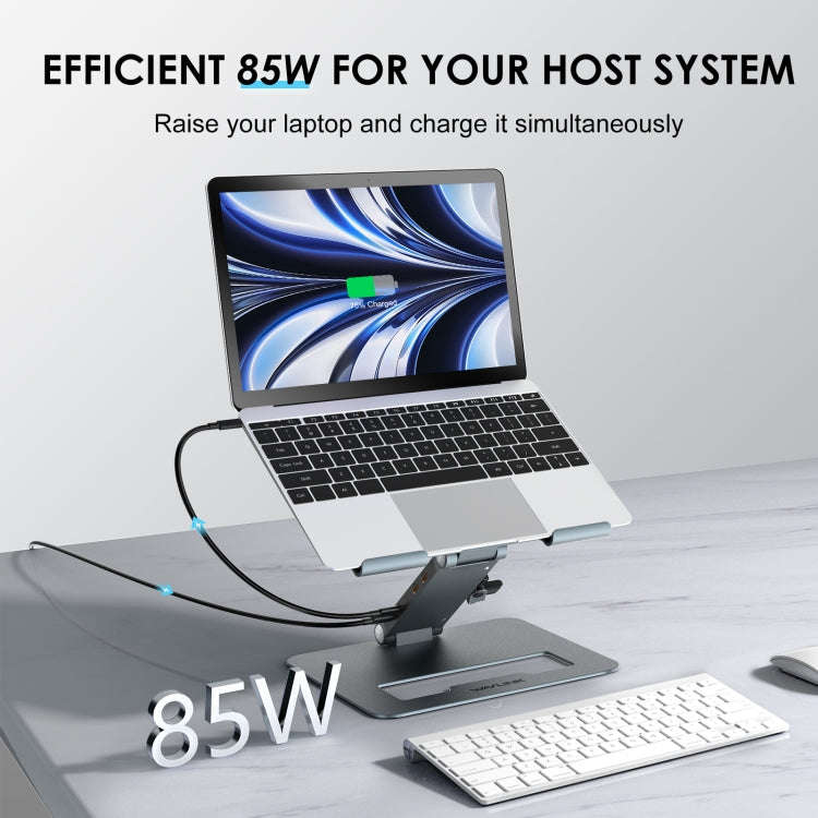Wavlink UMD07 Adjustable Aluminum Ergonomic Portable Laptop Stand Type-C Docking Station