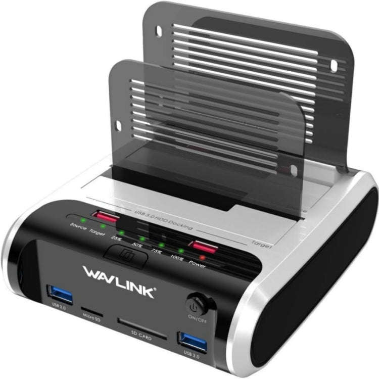 Wavlink ST336A SSD HDD Fast Offline Clone SATA  USB 3.0 External Hard Drive Case(UK Plug)