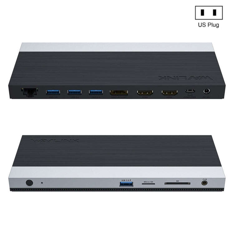 Wavlink UMD05 Display Port HDMI Port RJ45 Ethernet Triple Display MST Laptop Docking Station, Plu...