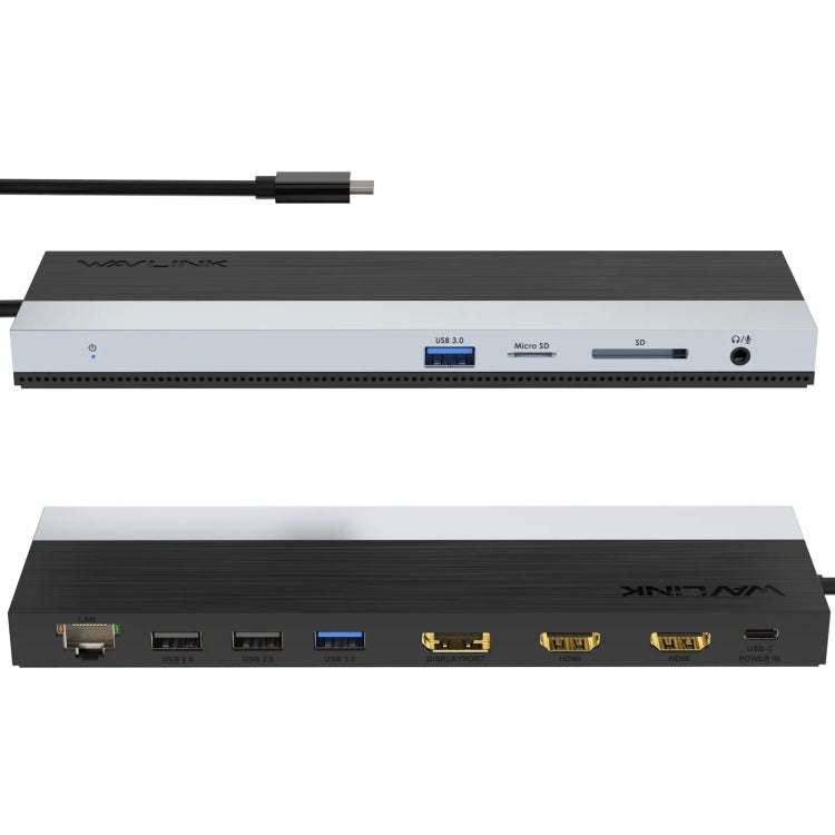 Wavlink UMD08 DisplayPort 12 in 1 Type-C Triple Display Docking Station