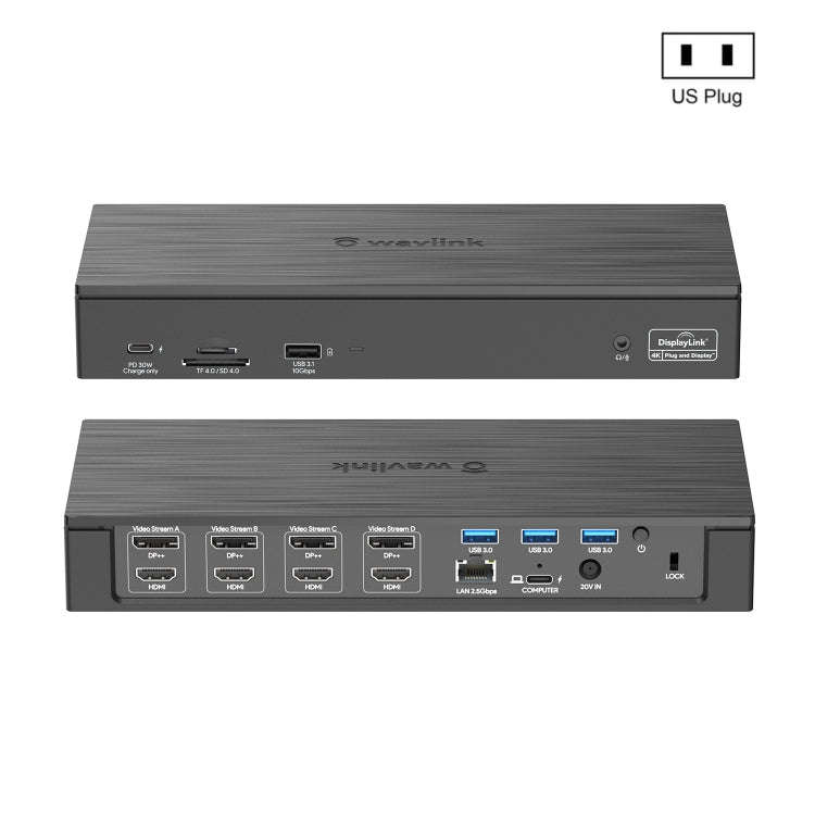 Wavlink UG69PD8 100W PD 18 in 1 Type-C Dock Compatible Type-C Universal Docking Station, Plug:US ...