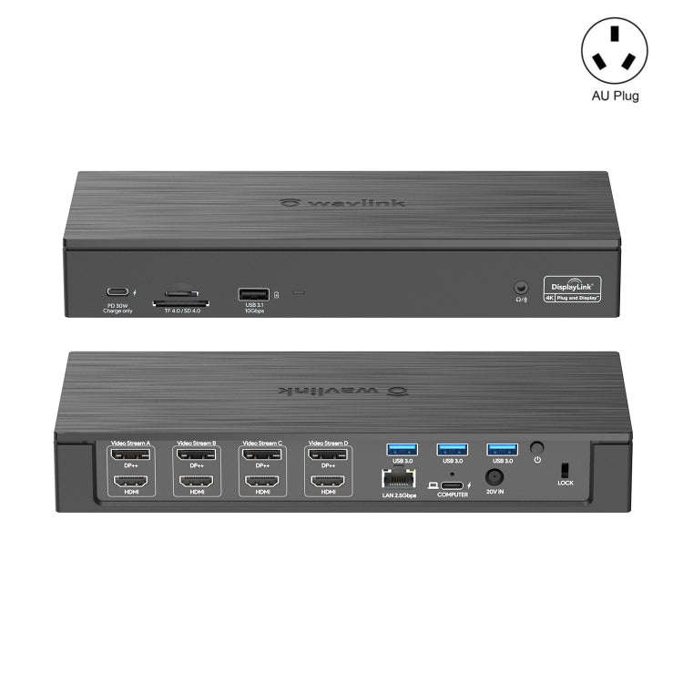 Wavlink UG69PD8 100W PD 18 in 1 Type-C Dock Compatible Type-C Universal Docking Station, Plug:AU ...