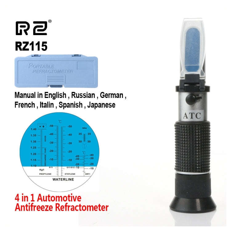 RZ115 Automotive Antifreeze Refractometer Freezing Point Urea Adblue Battery Fluid Glass Water Te...
