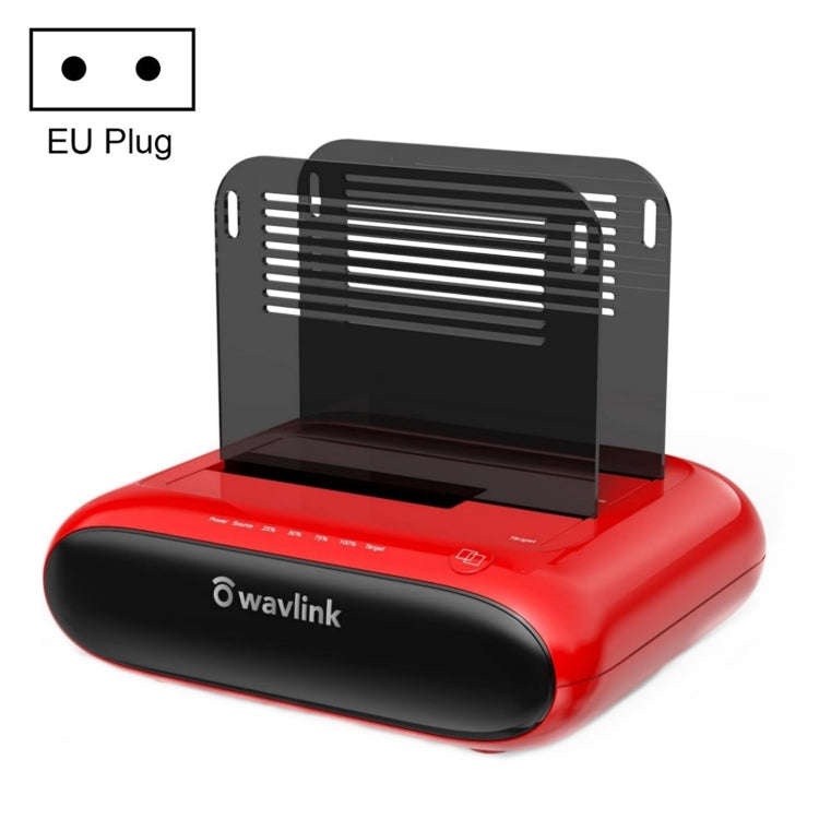 Wavlink ST341U Dual Bay External Hard Drive Docking Station Support Offline Clone Function(EU Plug)