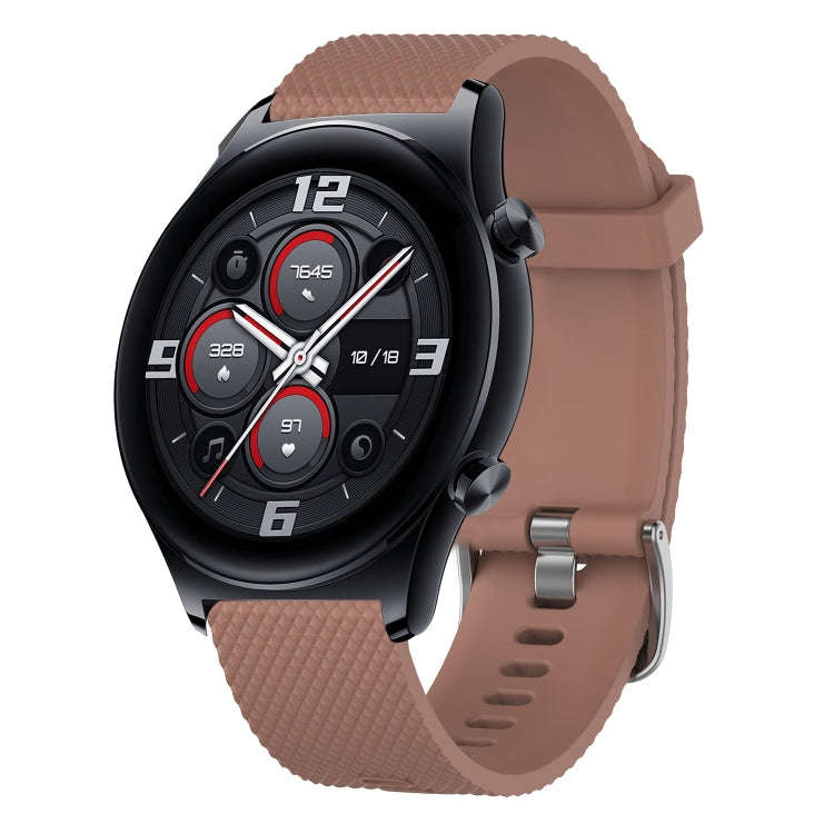 For Honor Watch GS 3 22mm Diamond Textured Silicone Watch Band(Pink)