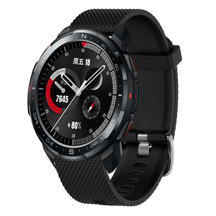 For Huawei Watch GT2 46mm 22mm Diamond Textured Silicone Watch Band(Red)