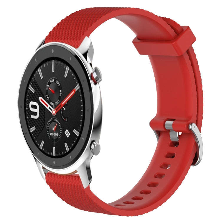 For Amazfit GTR 4 22mm Diamond Textured Silicone Watch Band(Red)