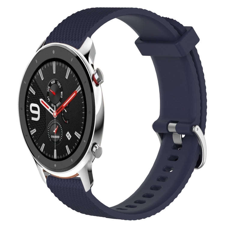 For Amazfit GTR 4 Pro 22mm Diamond Textured Silicone Watch Band(Midnight Blue)